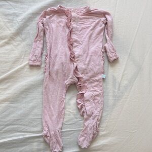 Posh Peanut Blush Ruffle Footie